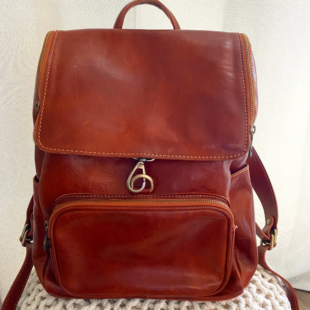 Made in Italy! Women Backpack for Travel / Large Backpack with Zipper pocket